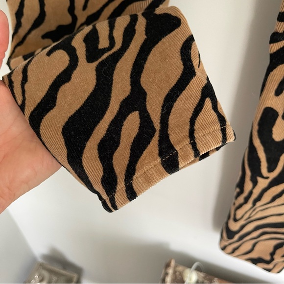 J. Crew Animal Print Toothpick High Waisted Corduroy Women's Size 29 - Picture 5 of 8